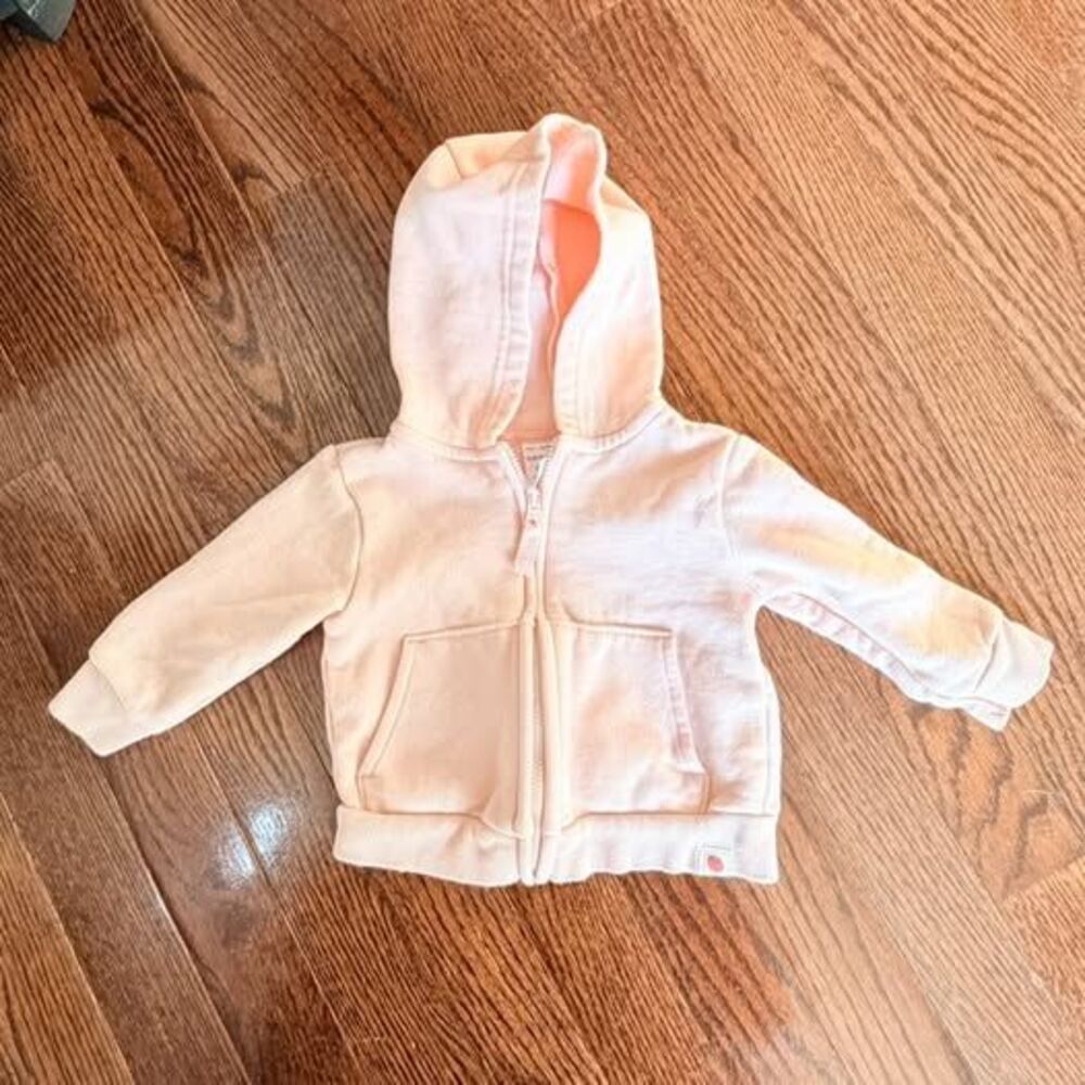 Baby Girl Outfit Bundle 9M Pink Neutral Sets Dresses Hoodie 5pc Cute - Picture 6 of 7